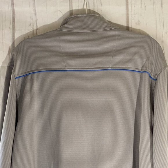 Pebble Beach Dry-Luxe Performance 1/4 Zip Gray Long Sleeve Mens Shirt Sz Large - Picture 7 of 10